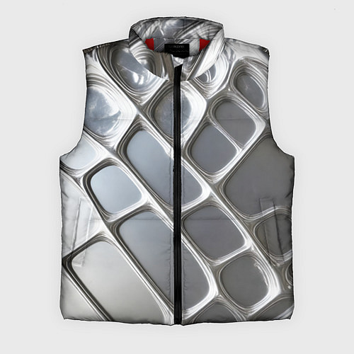 Мужской жилет Полированный металл серебряный / 3D-Красный – фото 1