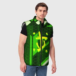 Мужской жилет Doom geometry green, цвет: 3D-светло-серый — фото 2