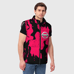 Мужской жилет Nissan fire pink, цвет: 3D-светло-серый — фото 2