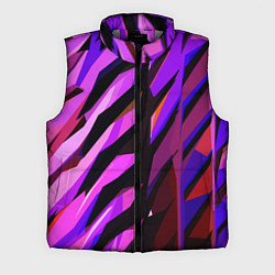 Мужской жилет Фиолетово -чёрная абстракция, цвет: 3D-светло-серый