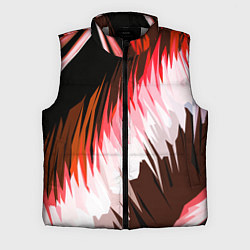 Мужской жилет Красно-белая абстракция на чёрном фоне