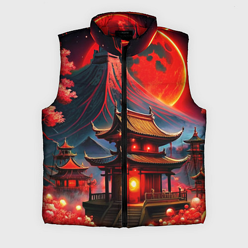 Мужской жилет Japan red nature / 3D-Красный – фото 1