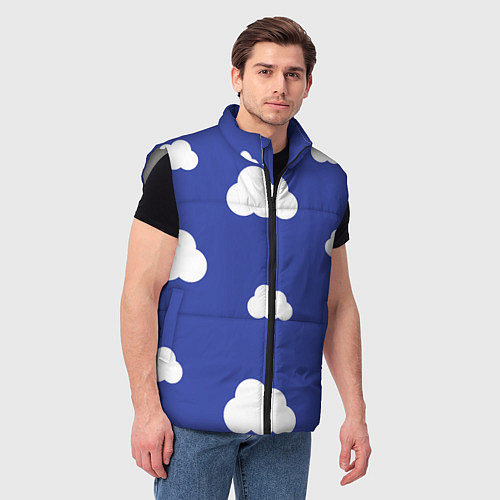 Мужской жилет Легкие облака / 3D-Светло-серый – фото 3