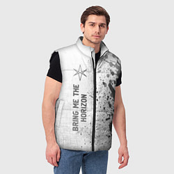 Мужской жилет Bring Me the Horizon - white gradient по-вертикали, цвет: 3D-черный — фото 2