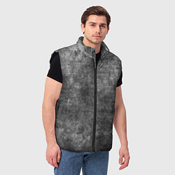 Мужской жилет Абстракция - gray wall, цвет: 3D-черный — фото 2