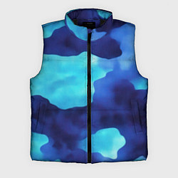 Мужской жилет Камуфляж в синих оттенках, цвет: 3D-черный