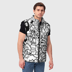 Мужской жилет Каляки маляки, цвет: 3D-черный — фото 2