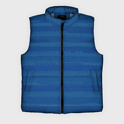 Мужской жилет Тёмный серо-синий полосатый, цвет: 3D-светло-серый