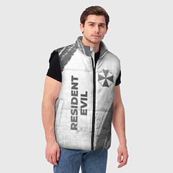 Мужской жилет Resident Evil - white gradient вертикально, цвет: 3D-черный — фото 2