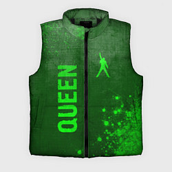 Мужской жилет Queen - green gradient вертикально, цвет: 3D-черный