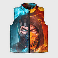 Мужской жилет Mortal Kombat - Саб-зиро и Скорпион, цвет: 3D-черный