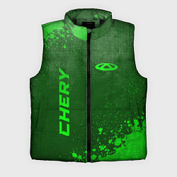 Мужской жилет Chery - green gradient вертикально, цвет: 3D-черный