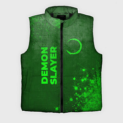 Мужской жилет Demon Slayer - green gradient вертикально