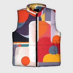 Мужской жилет Абстракция из фигур и линий, цвет: 3D-красный