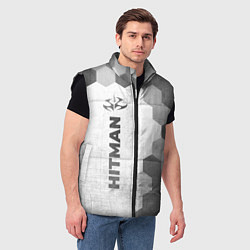 Мужской жилет Hitman - white gradient по-вертикали, цвет: 3D-черный — фото 2