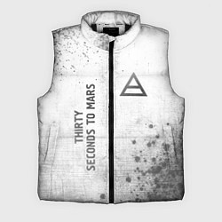 Мужской жилет Thirty Seconds to Mars - white gradient вертикальн, цвет: 3D-черный