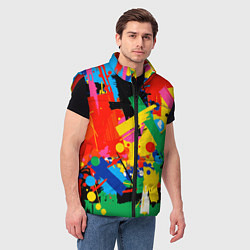 Мужской жилет Абстрактная графика, цвет: 3D-красный — фото 2
