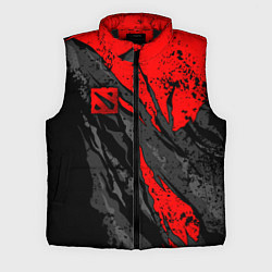 Мужской жилет Дота 2 - красная абстракция, цвет: 3D-черный