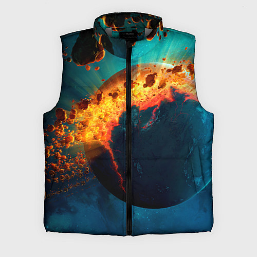 Мужской жилет Взрыв планеты / 3D-Светло-серый – фото 1