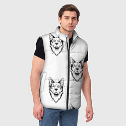 Мужской жилет Голова собаки, цвет: 3D-черный — фото 2