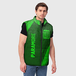 Мужской жилет Paramore - green gradient вертикально, цвет: 3D-черный — фото 2
