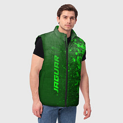 Мужской жилет Jaguar - green gradient по-вертикали, цвет: 3D-черный — фото 2