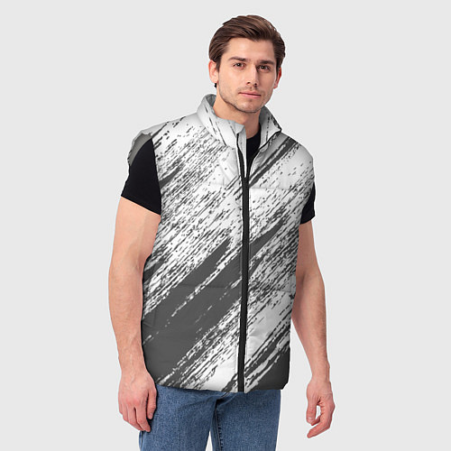 Мужской жилет The color is gray and white / 3D-Светло-серый – фото 3