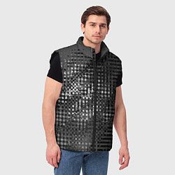 Мужской жилет Тёмный чёрно-серый абстарктный, цвет: 3D-черный — фото 2