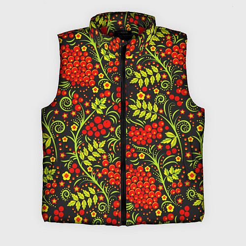 Мужской жилет Красная рябина хохлома / 3D-Красный – фото 1