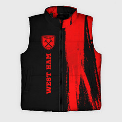 Мужской жилет West Ham - red gradient по-вертикали