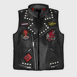 Мужской жилет Косуха с нашивкой самурая киберпанк, цвет: 3D-красный