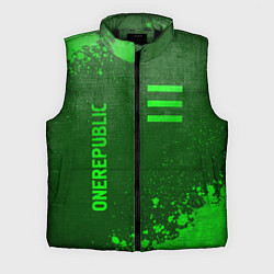 Мужской жилет OneRepublic - green gradient вертикально, цвет: 3D-черный