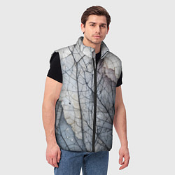 Мужской жилет Прожилки листьев, цвет: 3D-черный — фото 2
