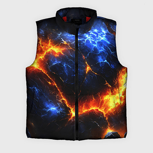 Мужской жилет Лада и лед в разломе плит / 3D-Красный – фото 1