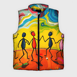 Мужской жилет Дружба человечков, цвет: 3D-красный