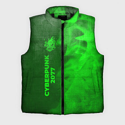 Мужской жилет Cyberpunk 2077 - green gradient по-вертикали