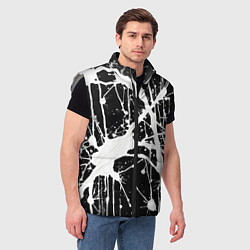 Мужской жилет Брызги белой краски, цвет: 3D-светло-серый — фото 2