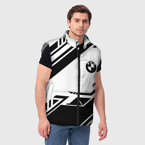 Мужской жилет BMW geometry black / 3D-Светло-серый – фото 3