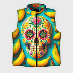 Мужской жилет Череп и бананы - летняя композиция, цвет: 3D-красный