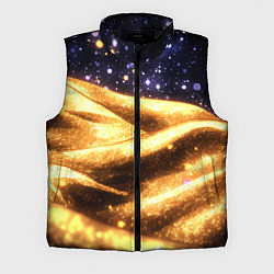 Мужской жилет Золотая текстура и синее небо, цвет: 3D-черный