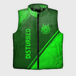Мужской жилет Disturbed - green gradient вертикально, цвет: 3D-черный