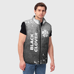 Мужской жилет Black Clover - grey gradient вертикально, цвет: 3D-черный — фото 2