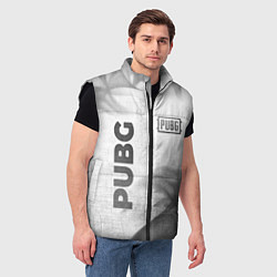 Мужской жилет PUBG - white gradient вертикально, цвет: 3D-черный — фото 2