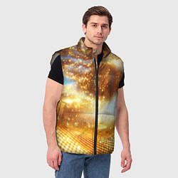 Мужской жилет Блестящая золотая текстура, цвет: 3D-светло-серый — фото 2