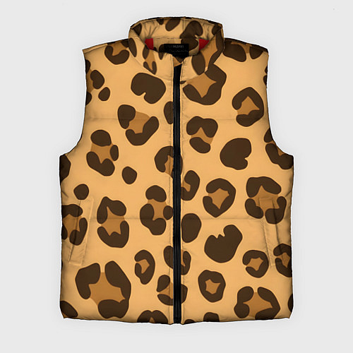 Мужской жилет Коричневые пятна леопарда / 3D-Красный – фото 1