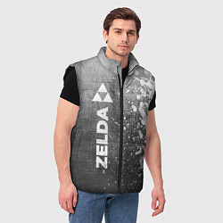 Мужской жилет Zelda - grey gradient по-вертикали, цвет: 3D-черный — фото 2