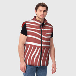 Мужской жилет Полоски красной зебры, цвет: 3D-красный — фото 2