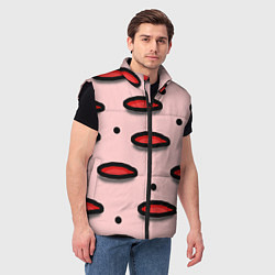 Мужской жилет Круги маркер - паттерн, цвет: 3D-черный — фото 2