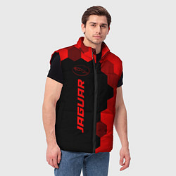 Мужской жилет Jaguar - red gradient по-вертикали, цвет: 3D-черный — фото 2