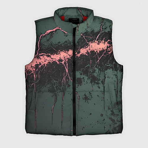 Мужской жилет Гранж потертая текстура / 3D-Красный – фото 1